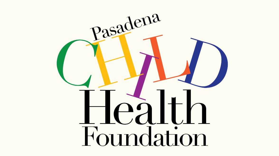 A colorful logo reads Pasadena Child Health FOundation