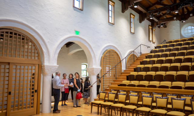 PCF staff members take a site visit to Pasadena Conservatory of Music Barrett Hall.
