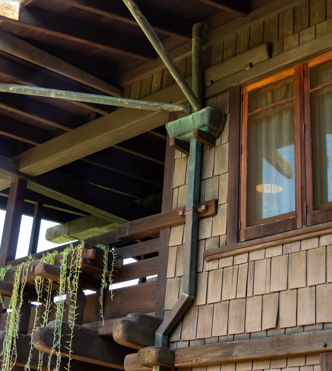 Outside view of a brown house