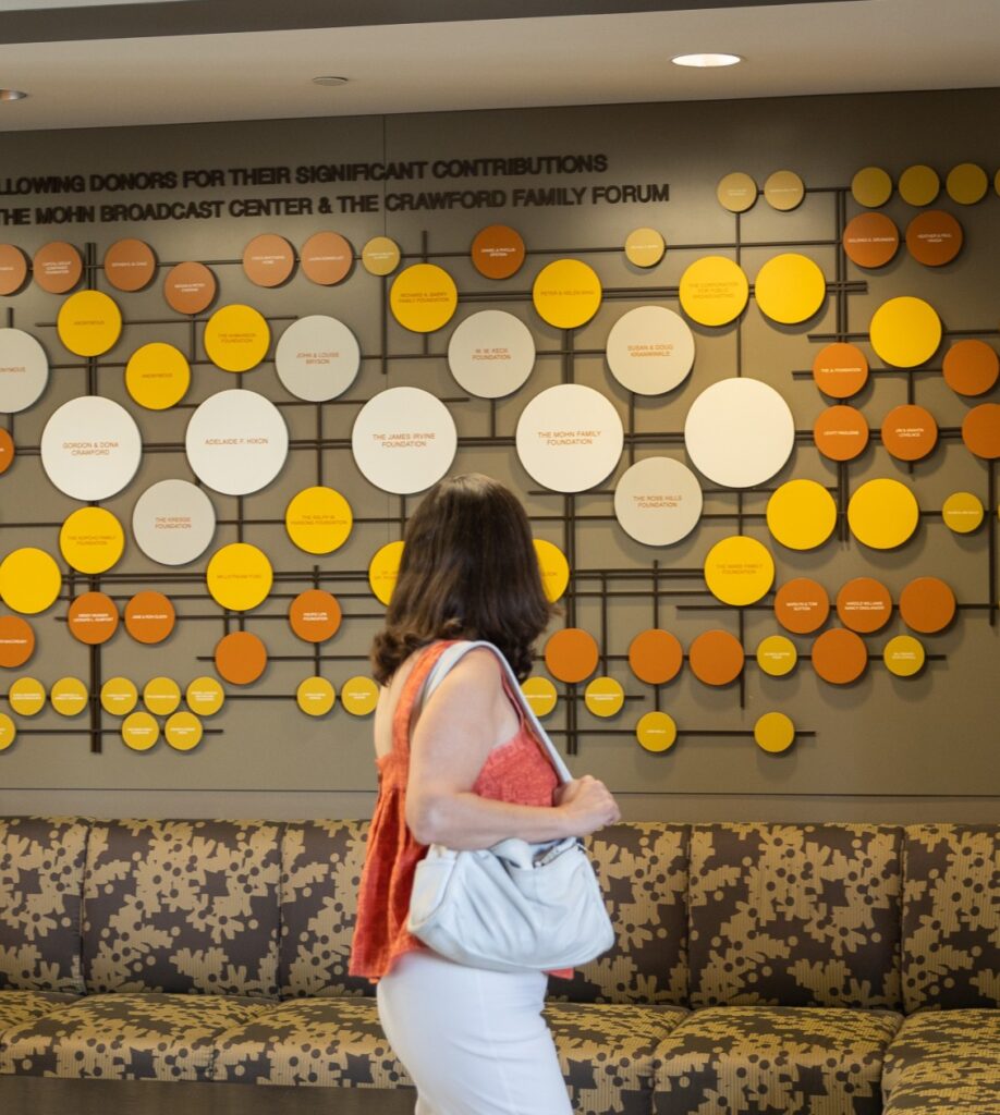 Woman lookng at wall art web