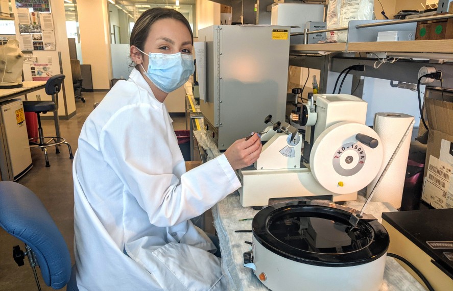 Woman in a lab