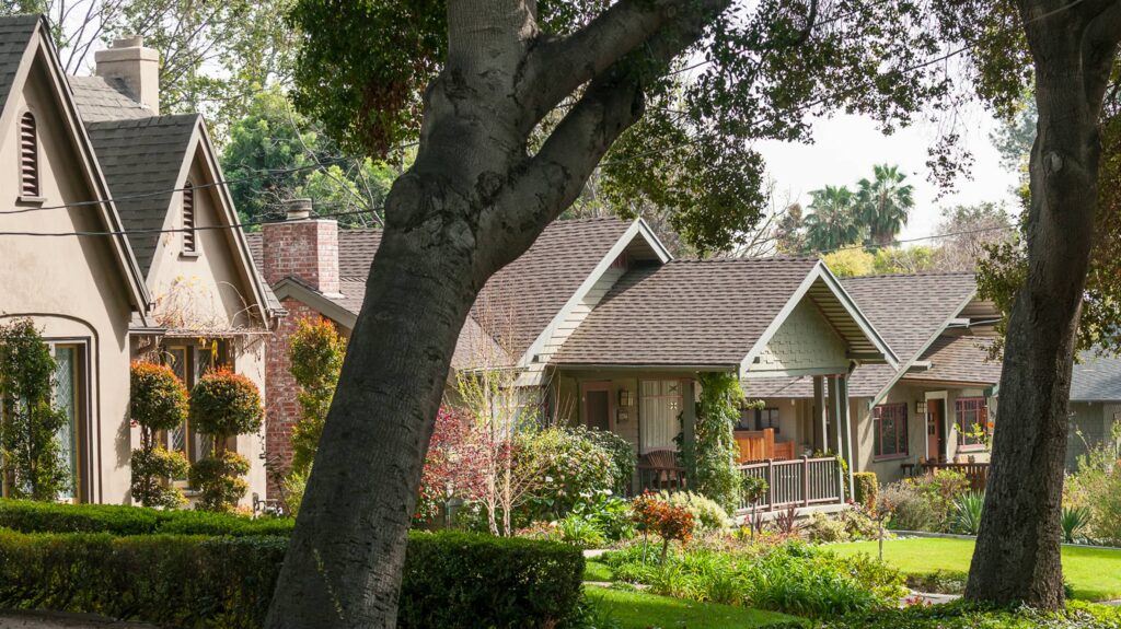 two houses on a block