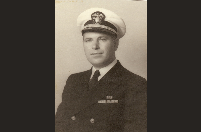 A vintage military portrait of a man