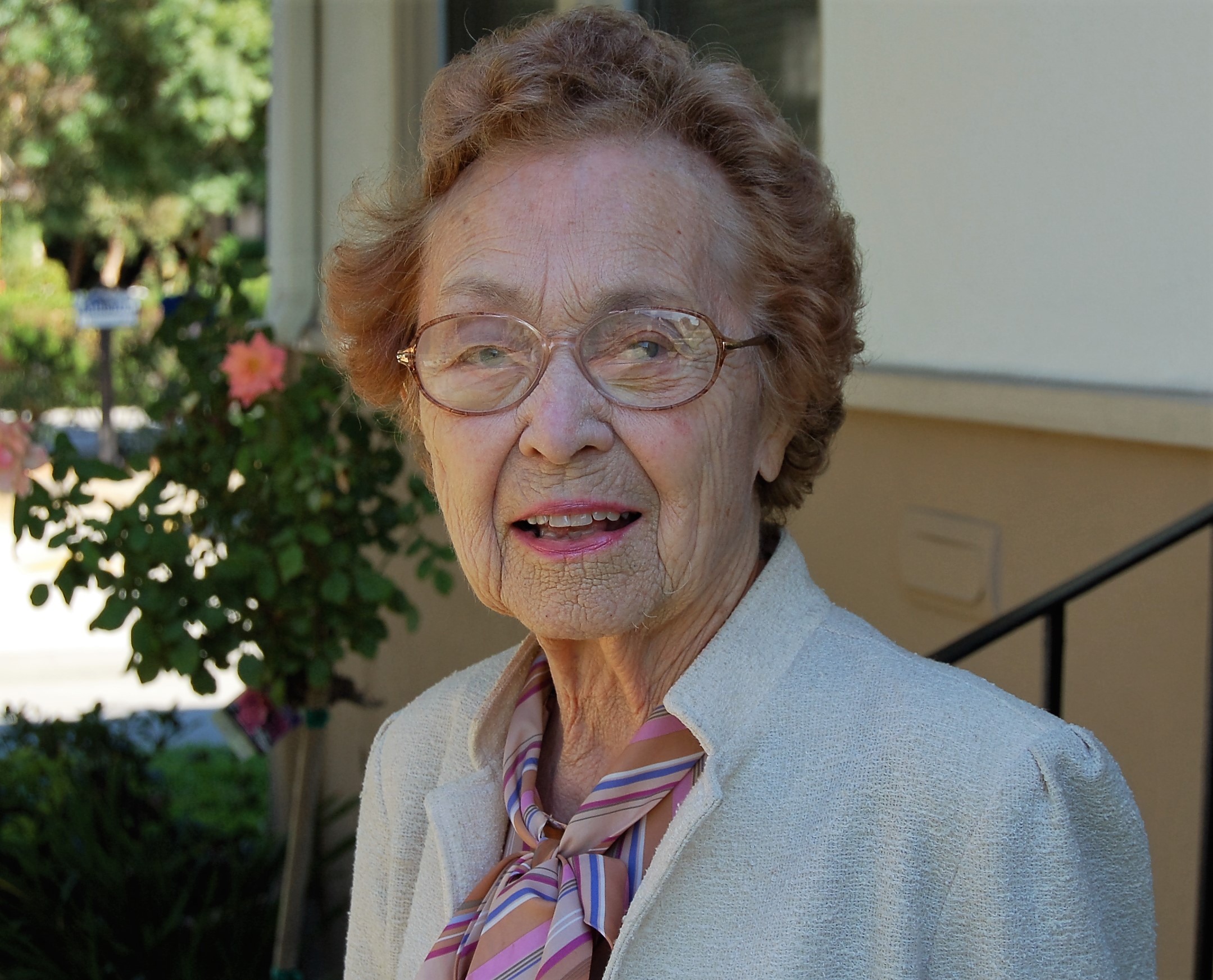 older woman with glasses